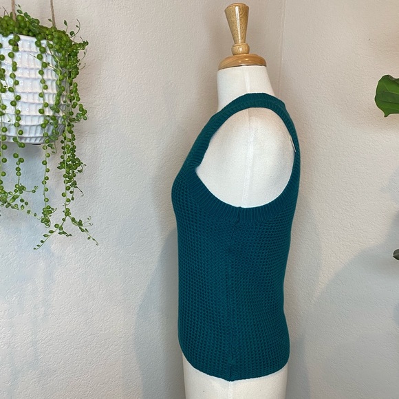 🆕Anthropologie 100% Cotton Turquoise Knit Sweater Vest, Size XS,S - Picture 7 of 10